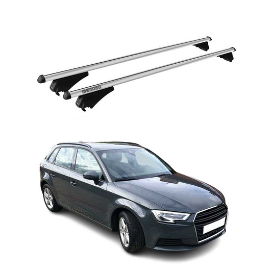 Menabo Dachträger Grundtäger für Audi A3 Sportback 2012-2020 75kg Alu Silber 2x