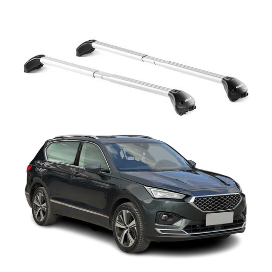 Portbagaj de plafon pentru Seat Tarraco 2018-2025 5 uși 100kg aluminiu argintiu 2x ABE