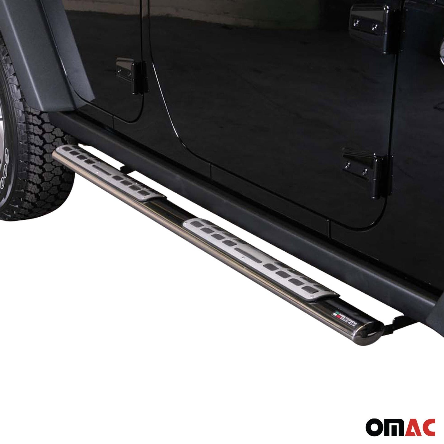 Stahl Seitenschweller Schwellerrohre für Jeep Wrangler 2007-2018 Silber