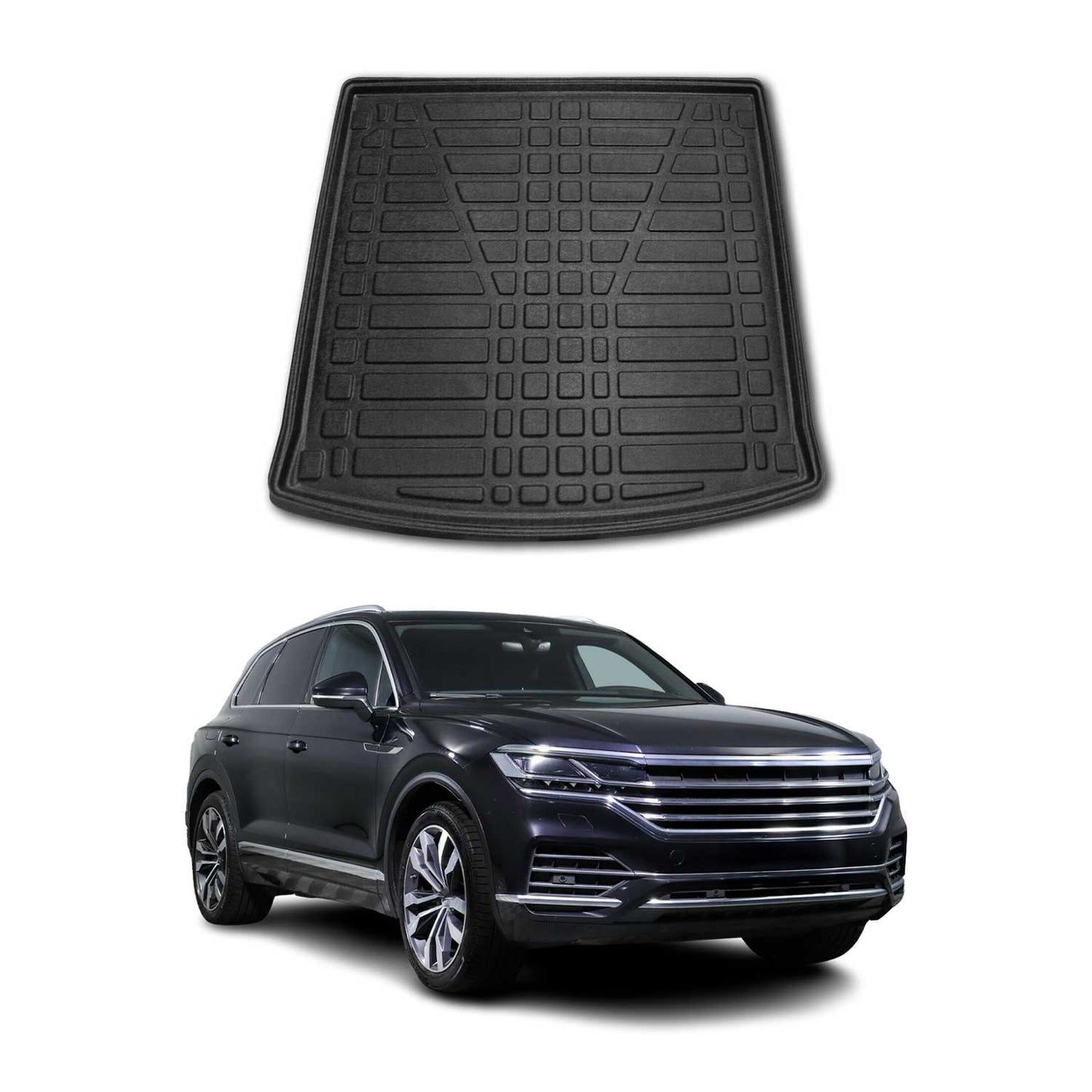 Kofferraumwanne Laderaumwanne für VW Touareg 2018-2025 Gummi TPE Schwarz