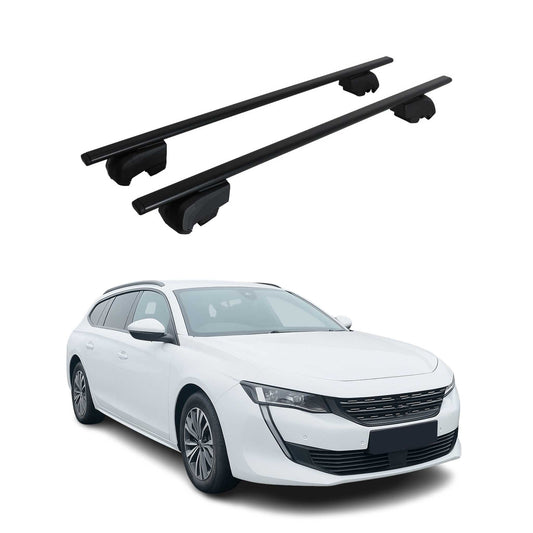 Dachträger Gepäckträger für Peugeot 508 2018-2023 Grundträger ABE Schwarz 2x