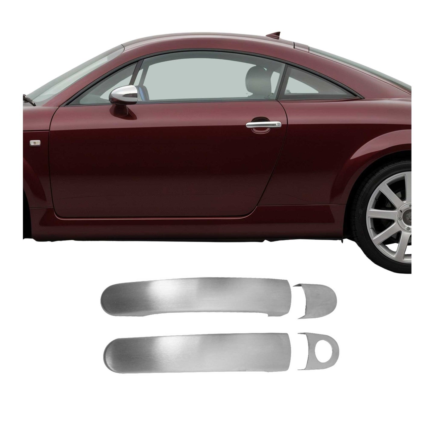 Türgriff Blende Chrom für VW Golf 1998-2003 2tr Gebürstet Silber 2tlg