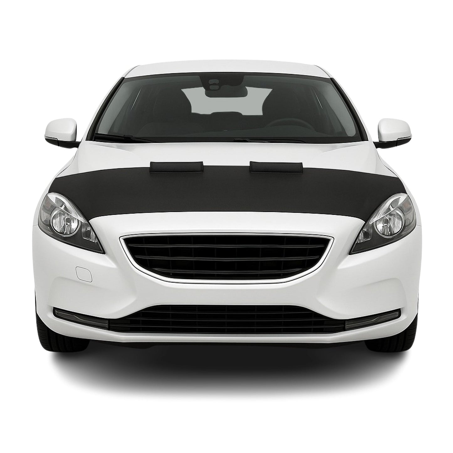 Haubenbra Steinschlagschutz Bonnet Bra für Volvo V40 2012-2016 Schwarz Halb