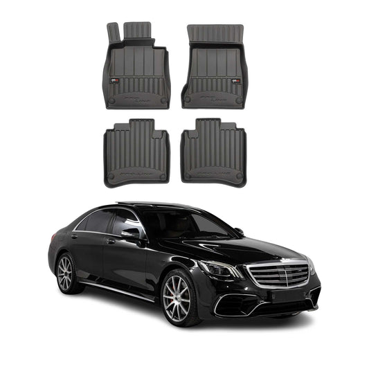 OMAC Gummi Fußmatten für Mercedes S Klasse Lang V222 X222 2014-2020 Premium 4x