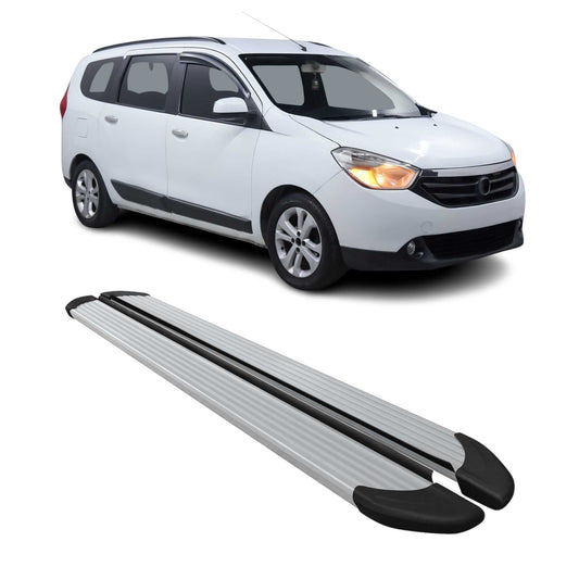 Praguri, praguri, praguri laterale pentru Dacia Lodgy 2012-2021, gri aluminiu