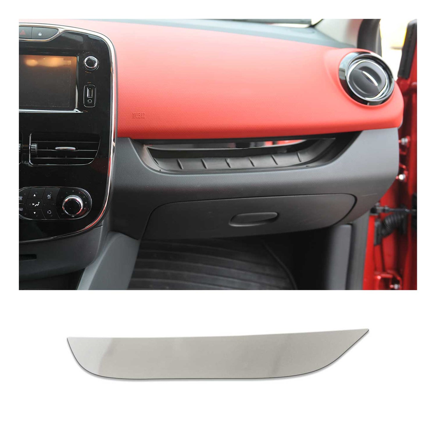 Frontkonsolen Leiste für Renault Clio Grandtour 2012-2019 Edelstahl Chrom 1tlg