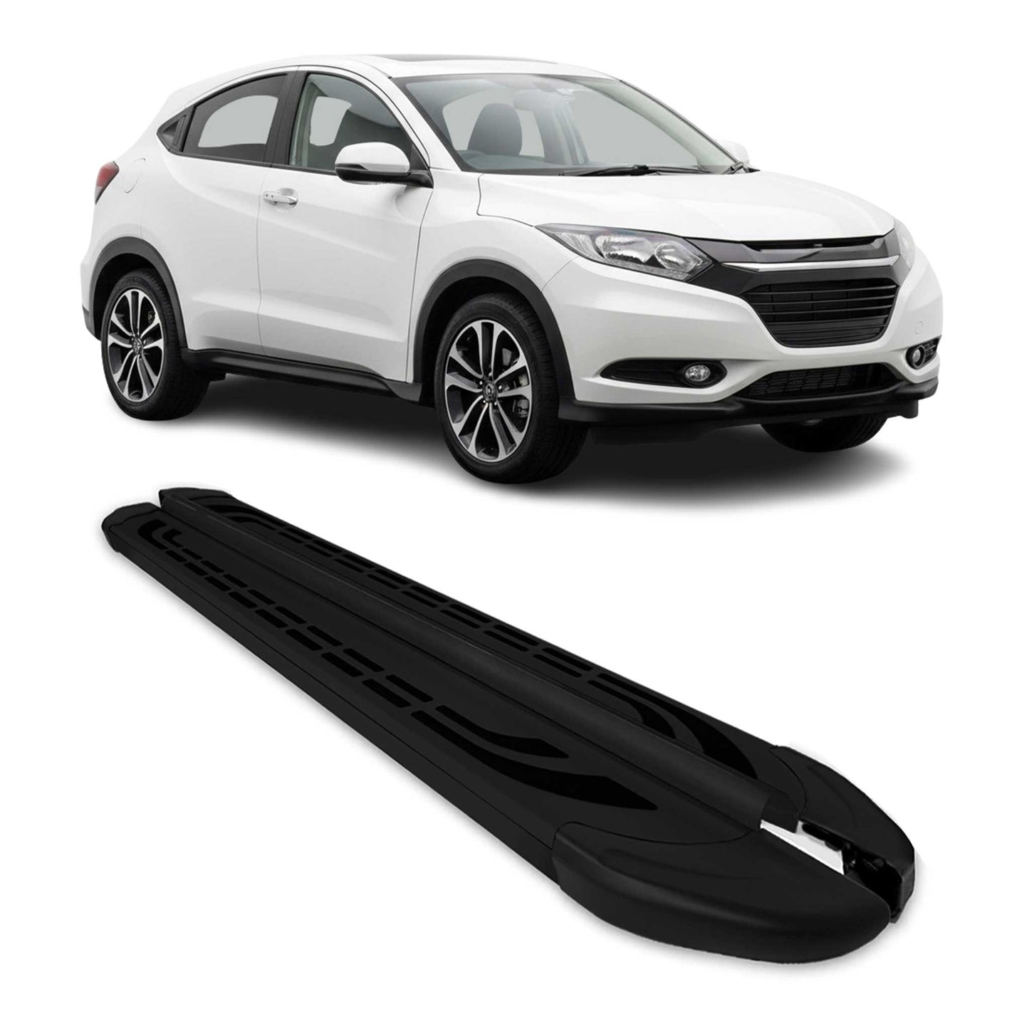 Trittbretter Seitenschweller Seitenbretter für Honda HR-V 2015-2021 Alu Schwarz
