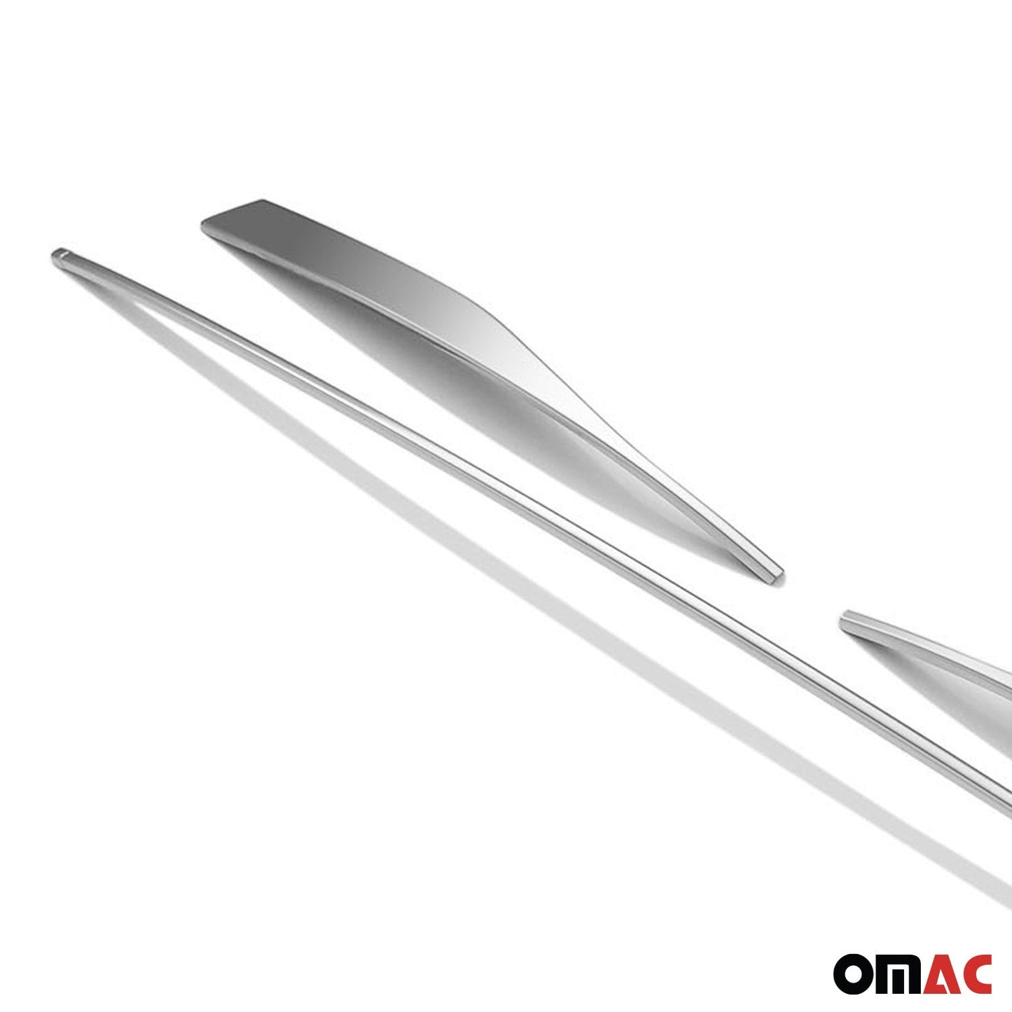 Benzi decorative grilă radiator pentru VW Golf 8 2019-2025, oțel inoxidabil, argintiu, set 3 piese