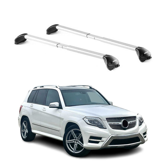 Dachträger Grundtäger für Mercedes GLK Klasse X204 2008-2015 100kg Alu ABE Grau