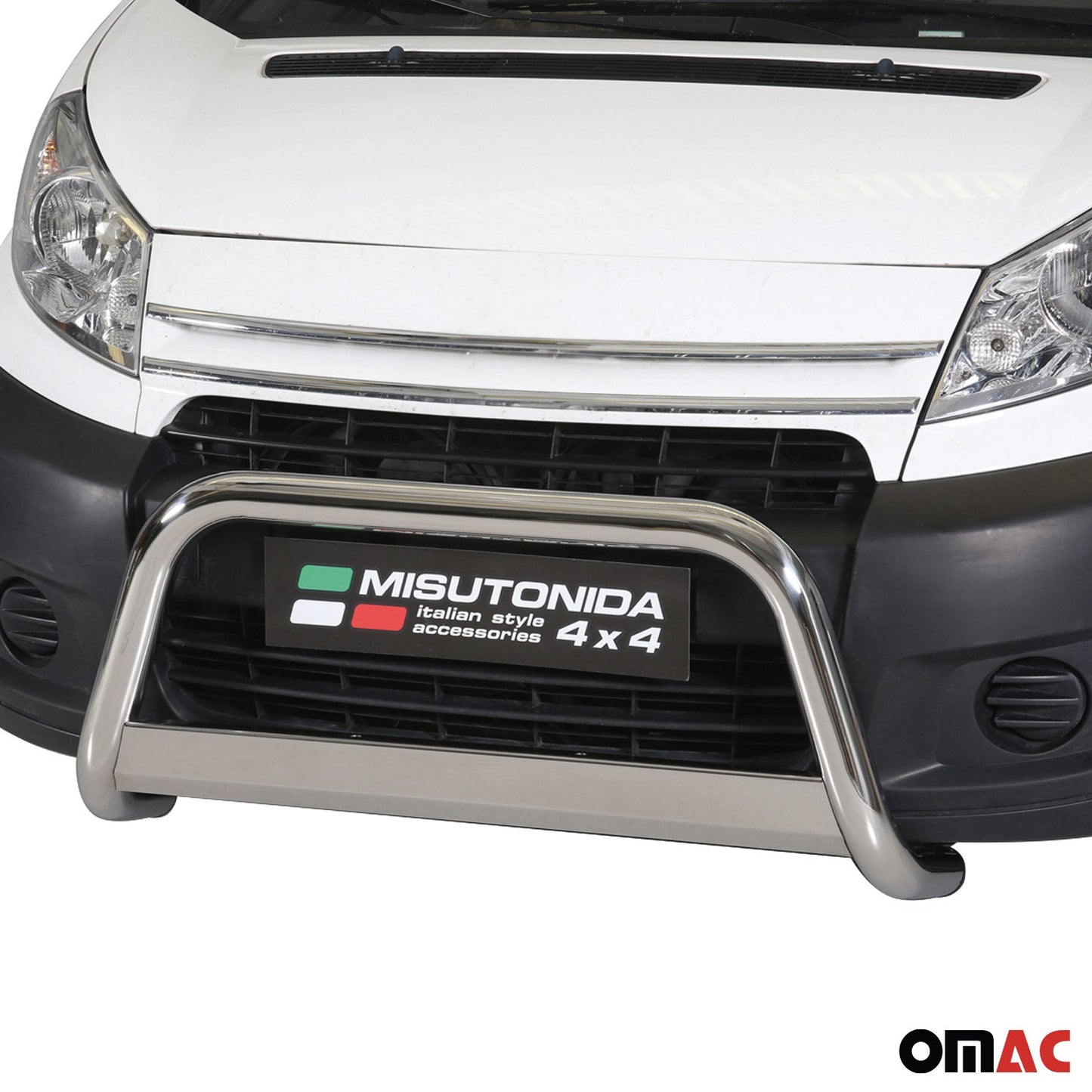 Bară de protecție/buton față pentru Citroen Jumper 2006-2013, 63mm, oțel inoxidabil, argintiu