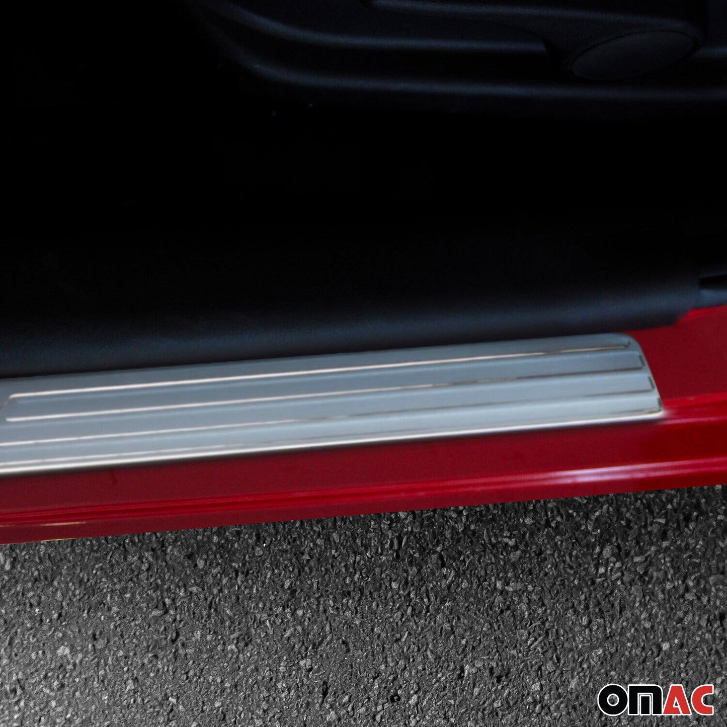 Protecții prag ușă Chromline cromate, cadru ușă, oțel inoxidabil, set 4 piese