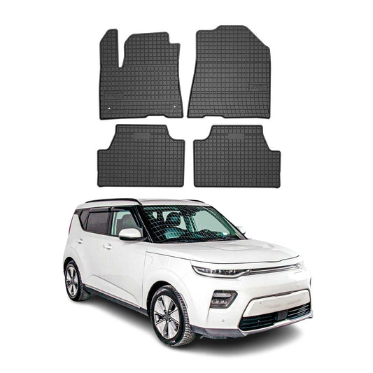 Covorașe de cauciuc Kia e-Soul 2019-2025, set de 4 piese, negru
