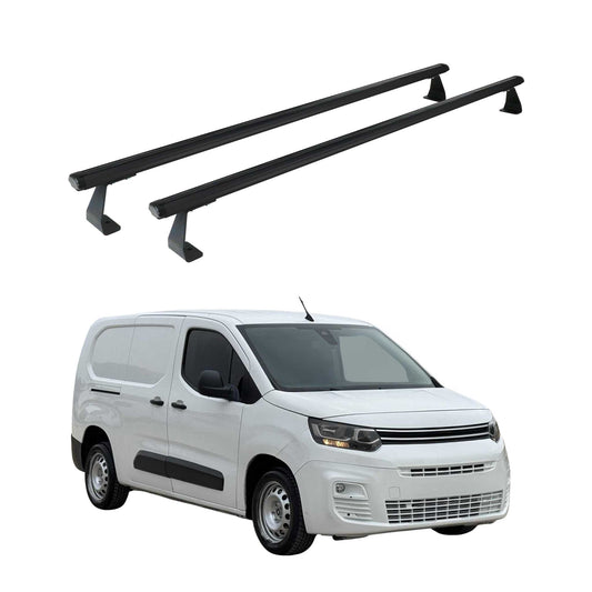 Portbagaj de plafon pentru Citroen Berlingo 2018-2025 75kg aluminiu negru 2 buc