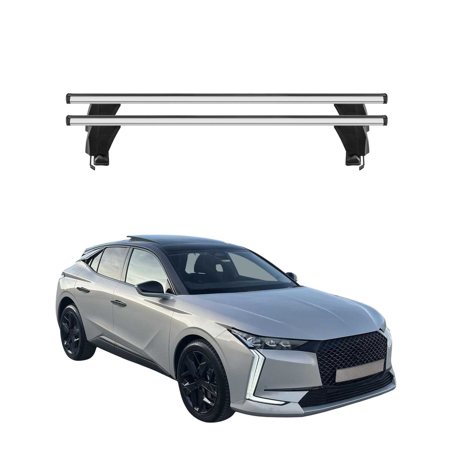 Menabo Dachträger Grundträger für DS DS4 II 2021-2025 Alu Grau 2tlg