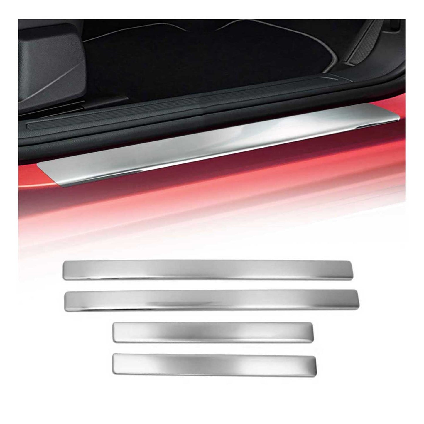 Einstiegsleisten Türschweller für Renault Megane 2016-2025 Edelstahl Silber 4tlg