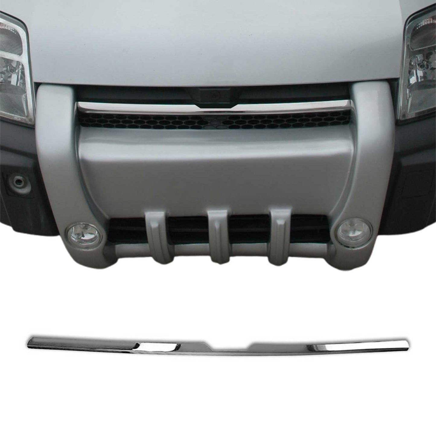 Kühlergrill Grillleisten für Ford Transit Tourneo Connect 2002-2009 Chrom Silber