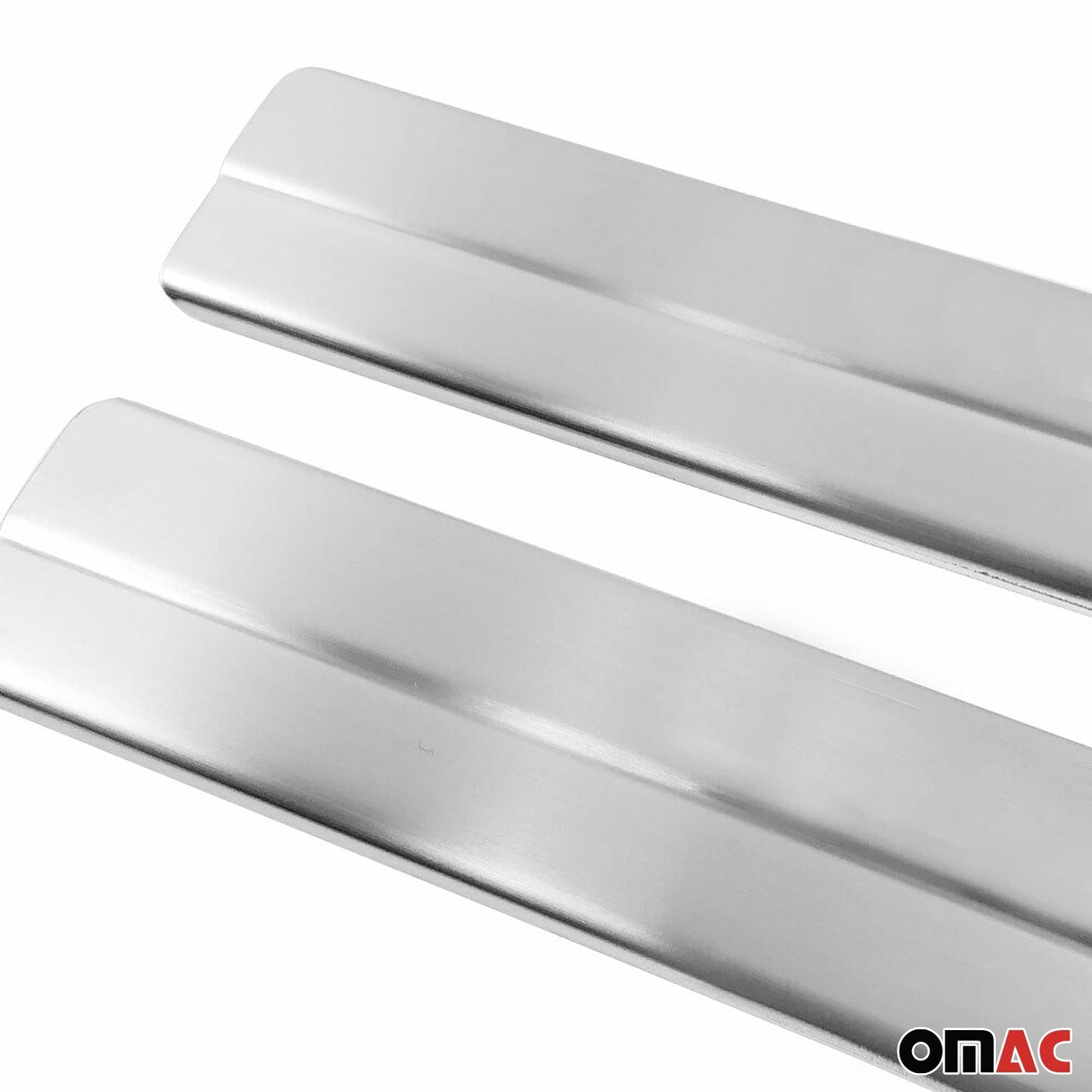 Ornamente prag uși pentru Ford Fiesta 2001-2008, oțel inoxidabil, argintiu, 4 bucăți