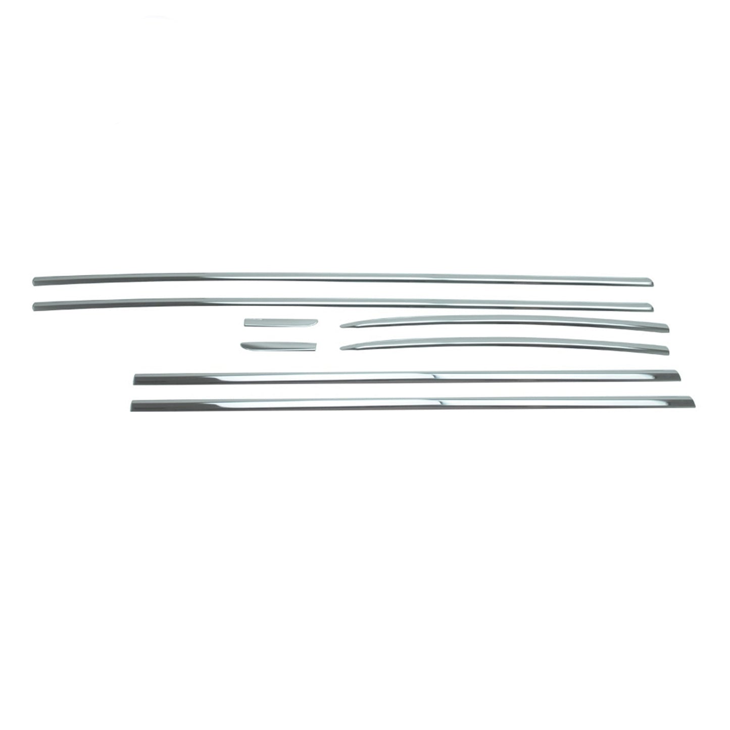 Benzi decorative pentru geamuri Renault Clio Grandtour 2012-2019, oțel inoxidabil, 8 bucăți