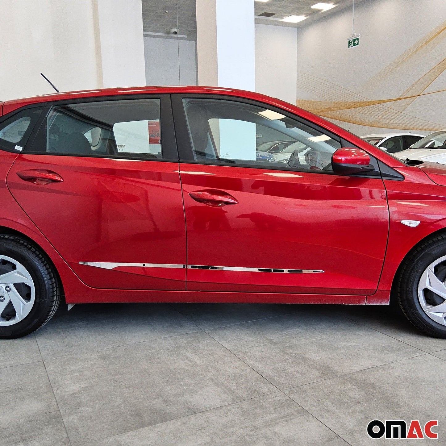 Benzi laterale de protecție pentru uși Hyundai i20 III 2020-2025, oțel inoxidabil, 4 buc.