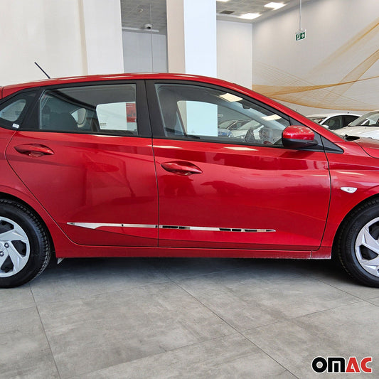 Benzi laterale de protecție pentru uși Hyundai i20 III 2020-2025, oțel inoxidabil, 4 buc.