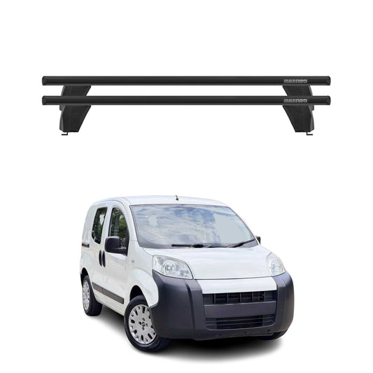 Menabo Dachträger Grundtäger für Citroen Nemo 2008-2017 75kg Alu Schwarz 2tlg