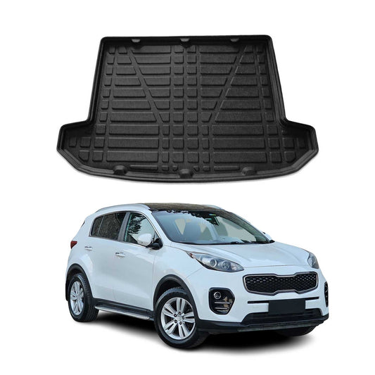 Kofferraumwanne Laderaumwanne für Kia Sportage 2015-2021 Gummi TPE Schwarz