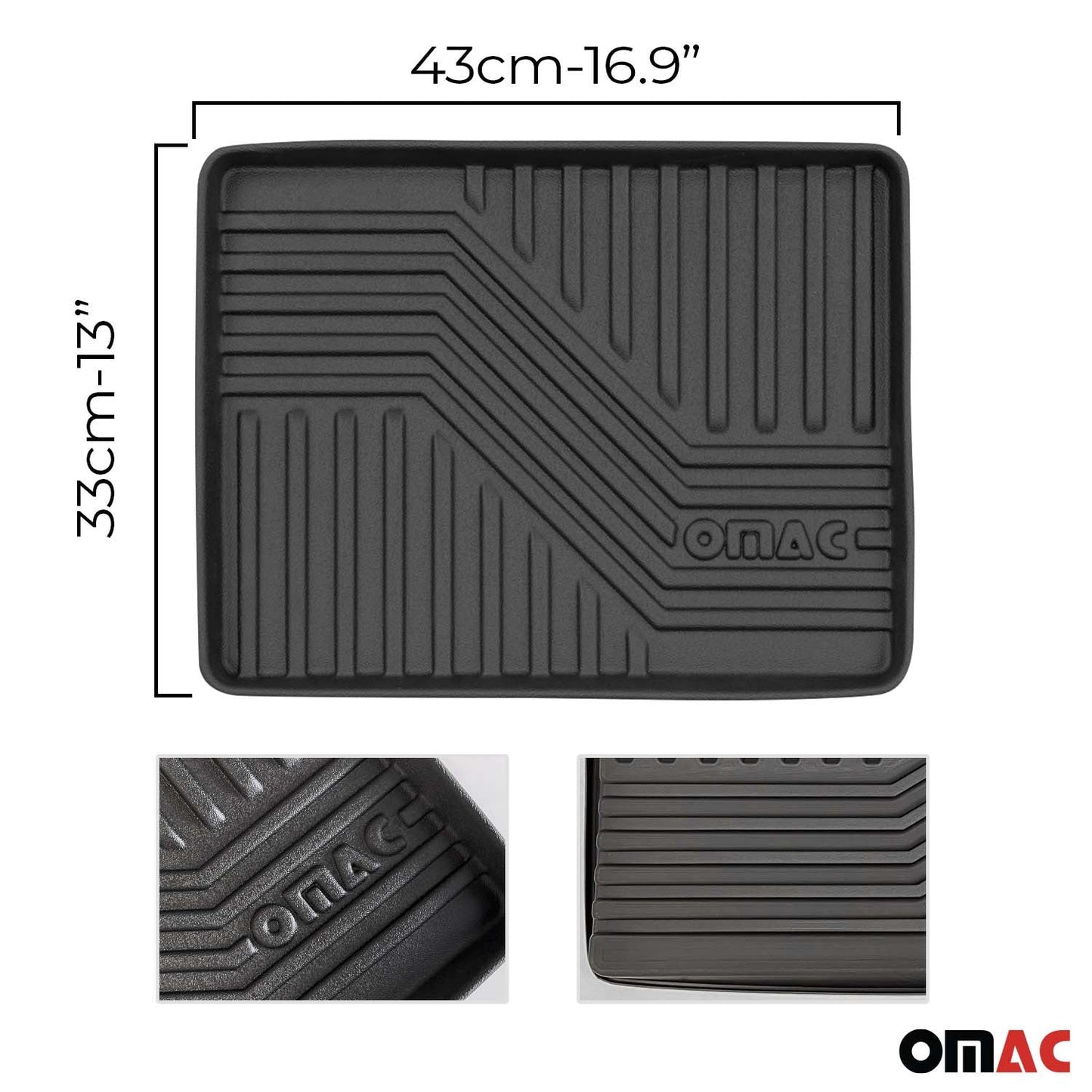 3x OMAC Schuhmatte Sauberlaufmatte Abtropfschale Napfunterlage 43x33cm Unterlage