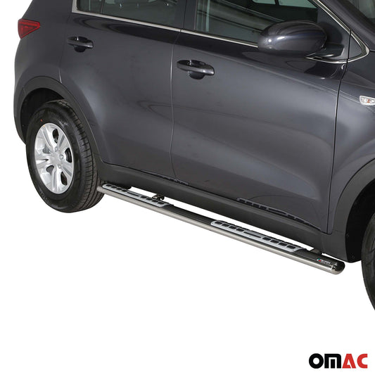 Listwy progowe ze stali nierdzewnej do Kia Sportage 2016-2018, srebrne