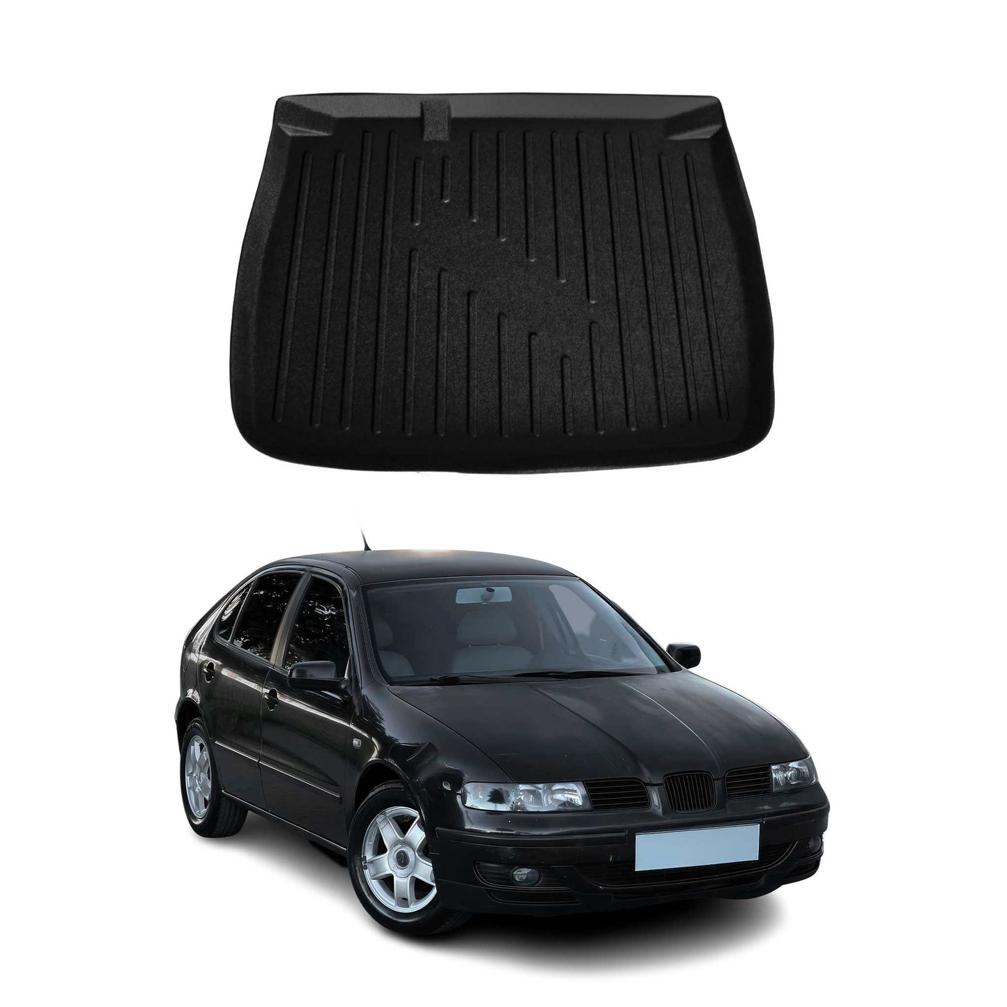 Kofferraumwanne Laderaumwanne für Seat Leon 1999-2004 5tür Gummi TPE Schwarz