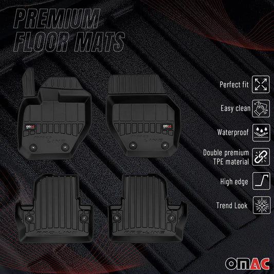 Covorașe auto Volvo V60 Cross Country 2014-2018, TPE, negre, 4 buc.