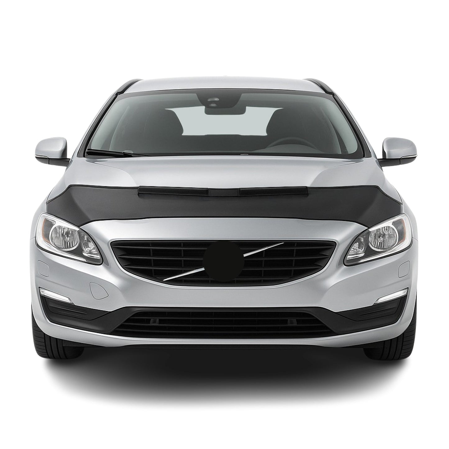 Haubenbra Steinschlagschutz Bonnet Bra für Volvo V60 2013-2018 Schwarz Halb