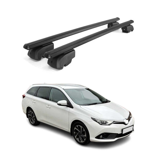 Dachträger Grundtäger für Toyota Auris mk2 Kombi 2012-2018 75kg Alu Schwarz 2x