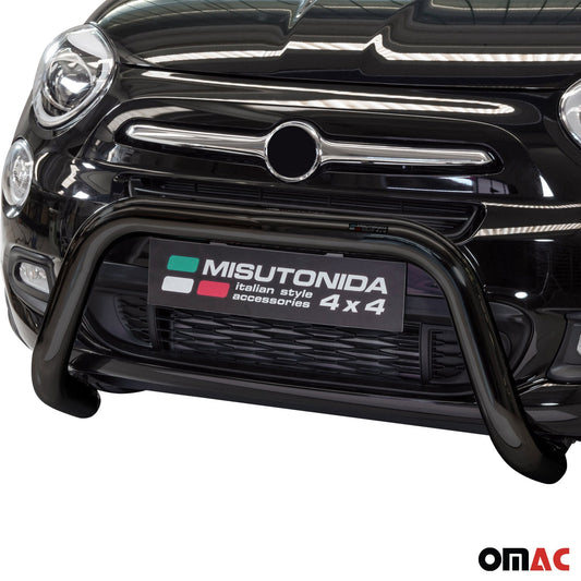 Frontbügel Frontschutzbügel für Fiat 500X 2014-2018 ø76mm Stahl Schwarz Schutz