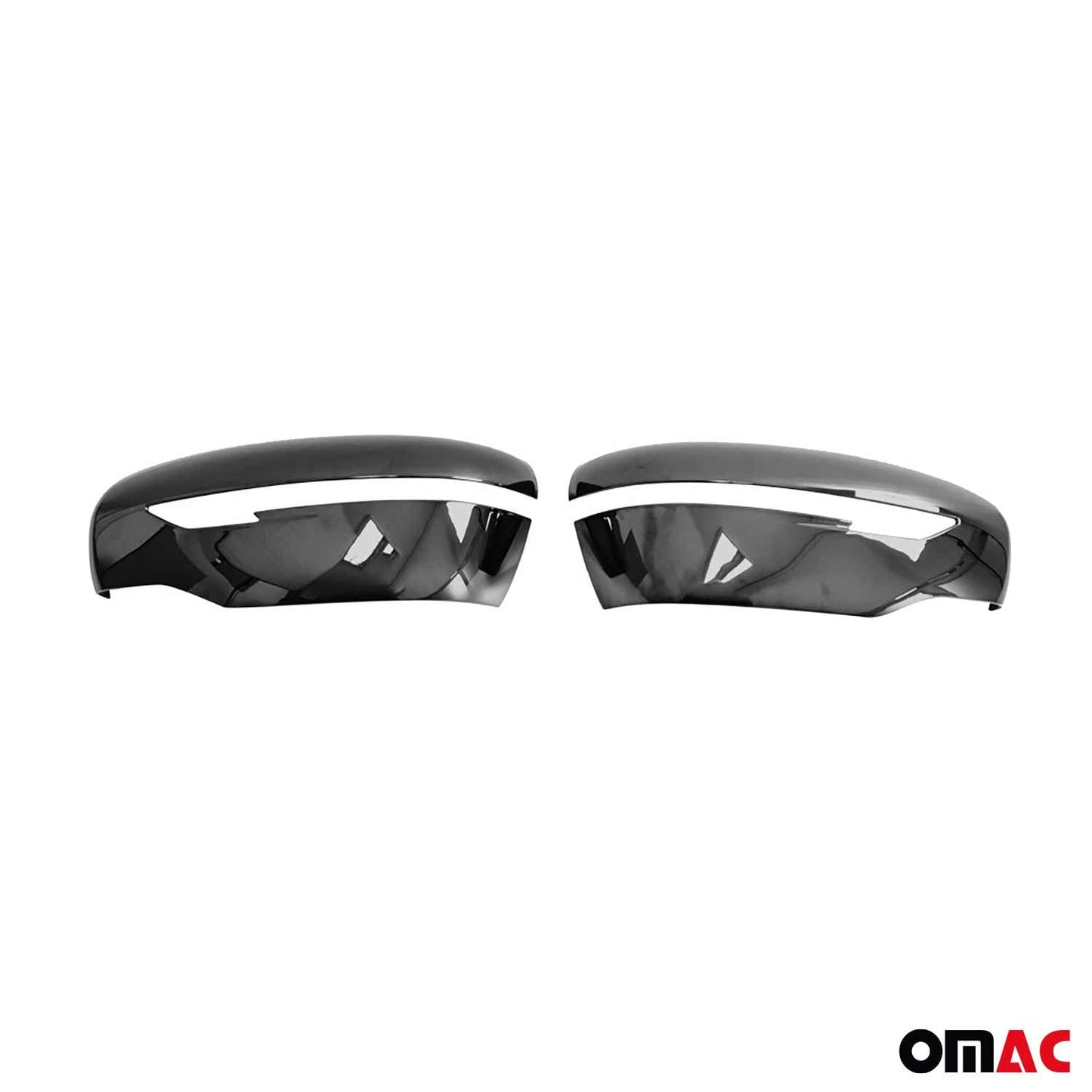 Spiegelkappen Spiegelabdeckung für Nissan Qashqai J11 2014-2021 Chrom ABS Dunkel