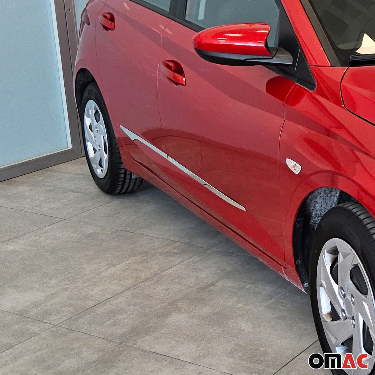 Benzi laterale de protecție pentru uși Hyundai i20 III 2020-2025, oțel inoxidabil, 4 buc.