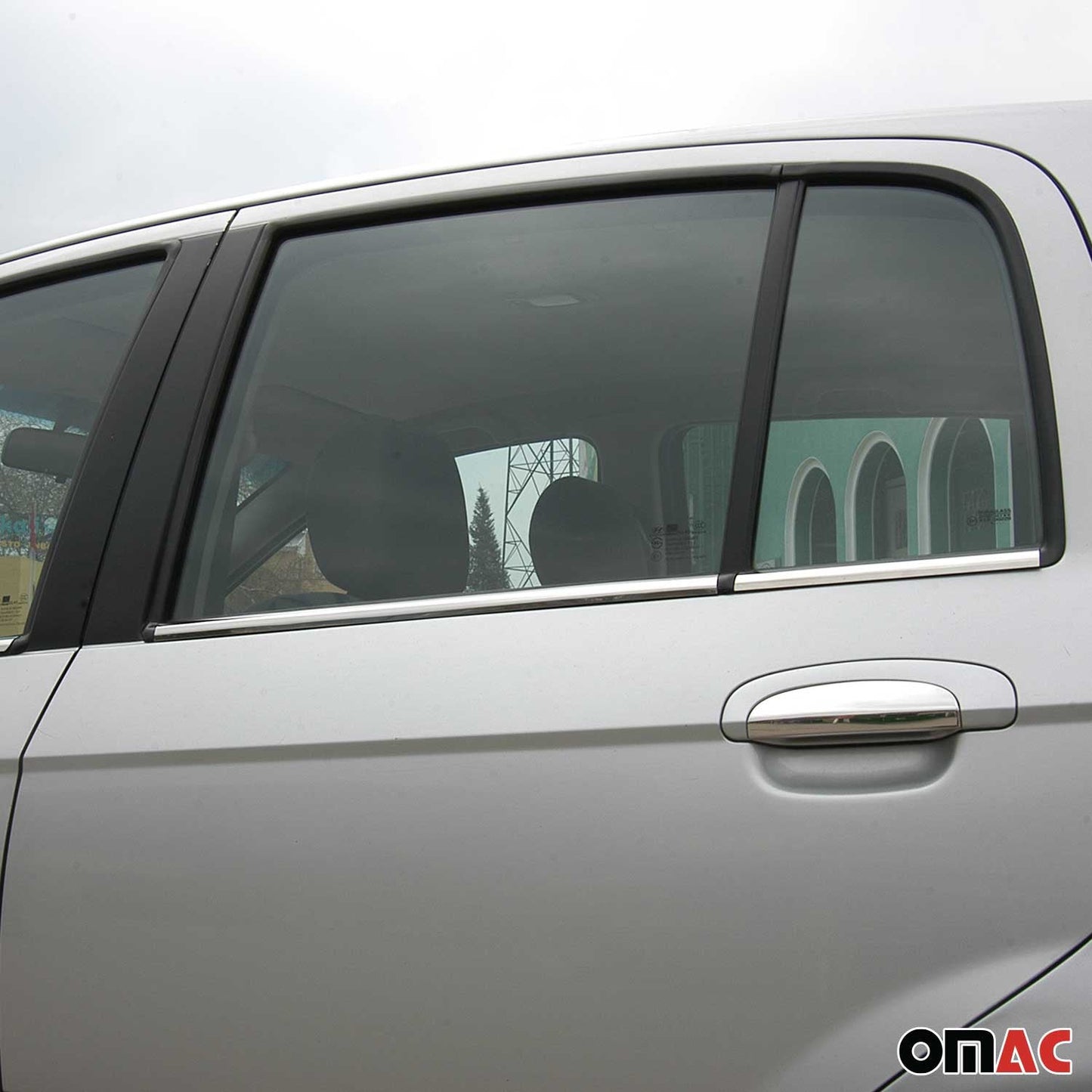 Benzi decorative pentru geamuri pentru Hyundai Getz 2002-2011, oțel inoxidabil cromat, 6 bucăți