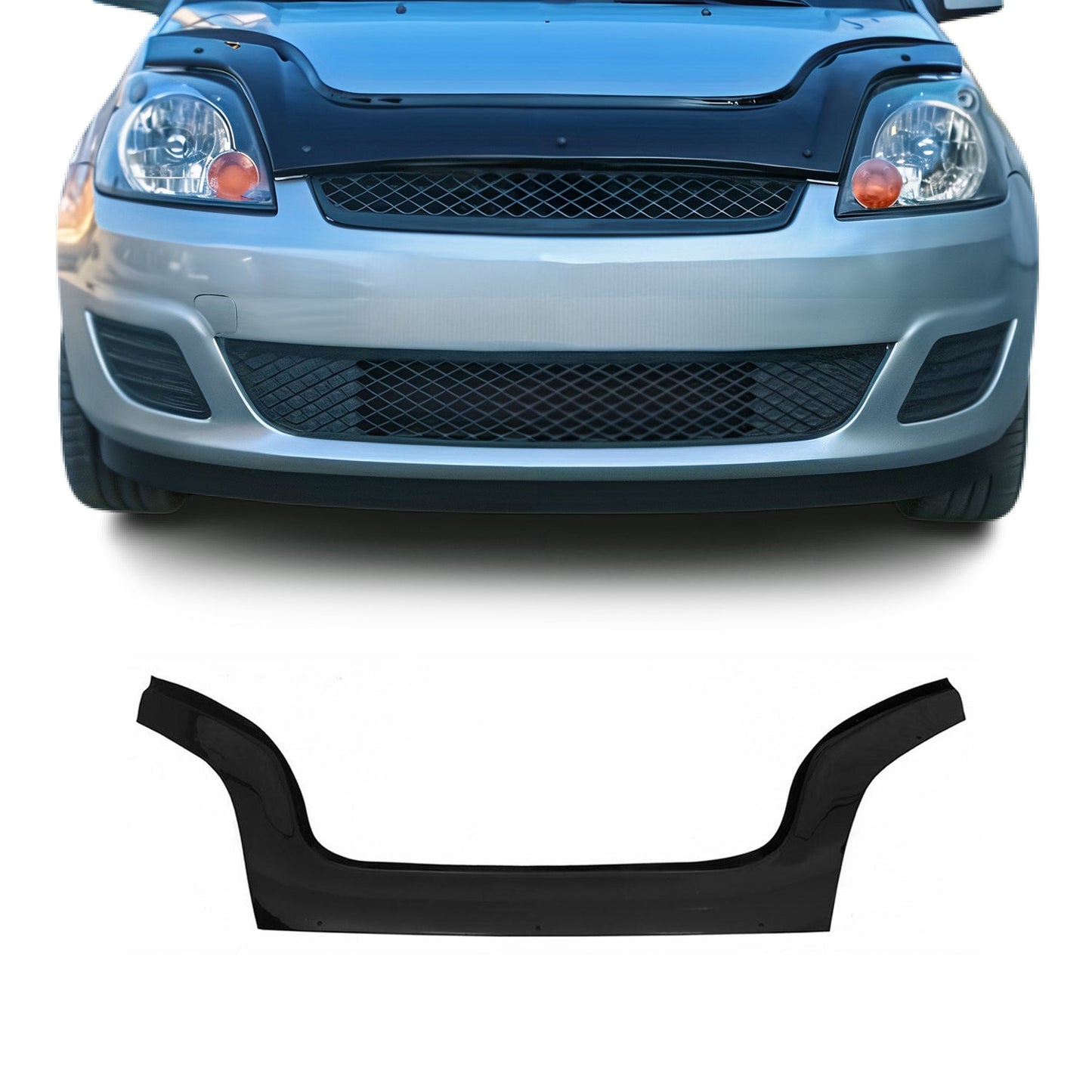 Motorhaube Deflektor Insekten Steinschlagschutz für Ford Fiesta 2001-2008 Dunkel