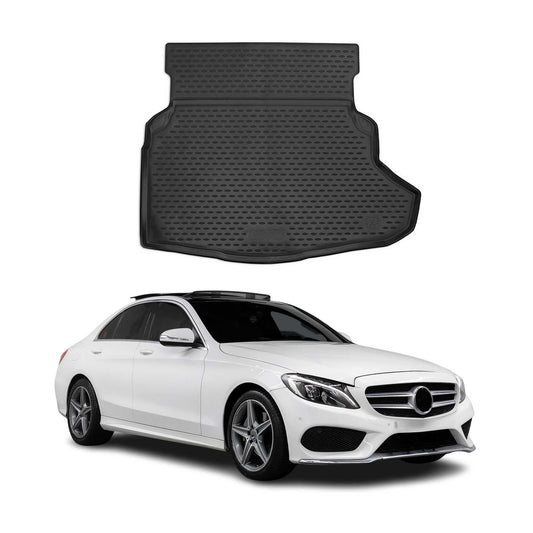 Kofferraummatte Kofferraumwanne für Mercedes C Klasse W205 2014-2021 Gummi TPE