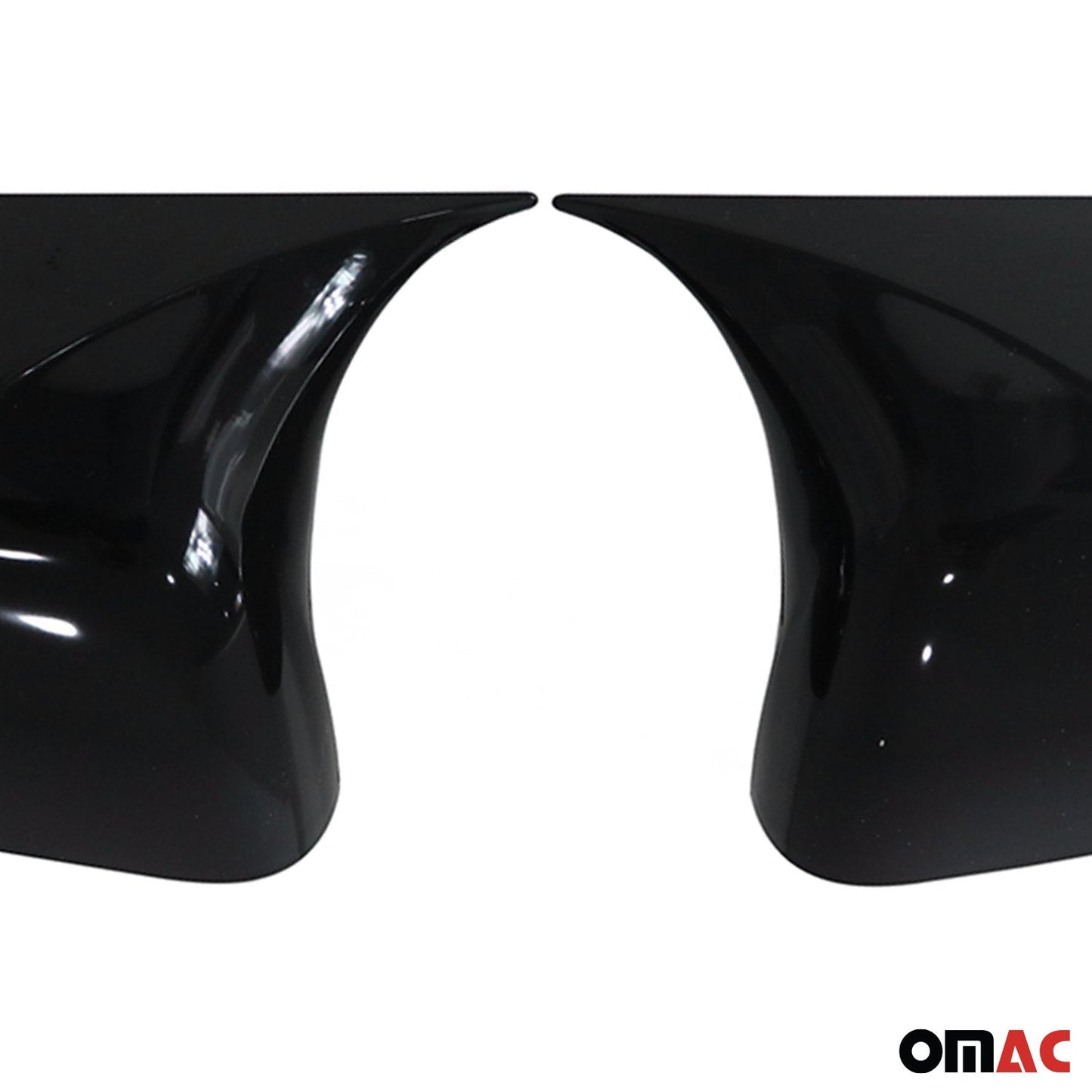 Spiegelkappen Spiegelabdeckung für Dacia Dokker 2012-2021 ABS Schwarz Glanz 2tlg