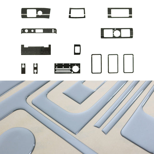 Innenraum Dekor Cockpit für Volvo FH12 Truck 1993-2002 Aluminium Optik 13tlg