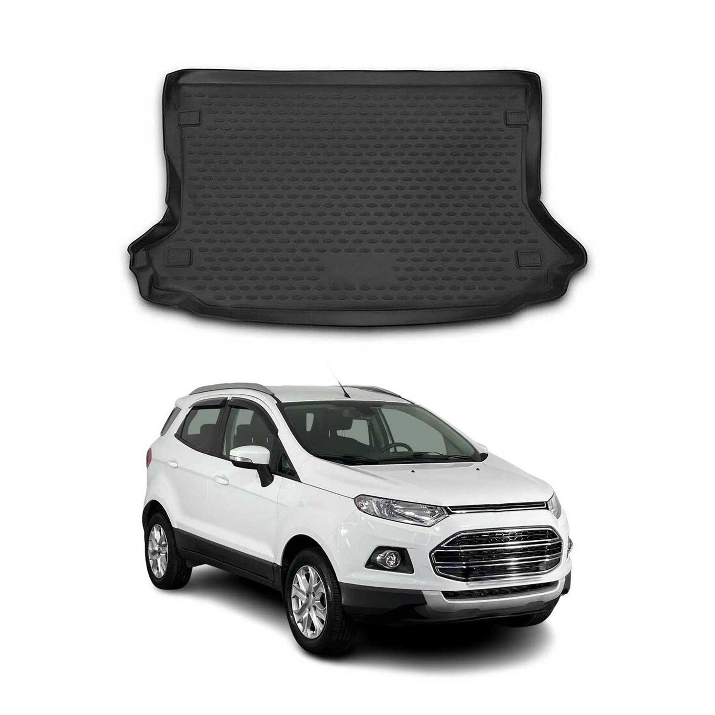 Covoraș portbagaj/tapițerie portbagaj pentru Ford EcoSport PRE-FL 2013-2017, cauciuc, negru