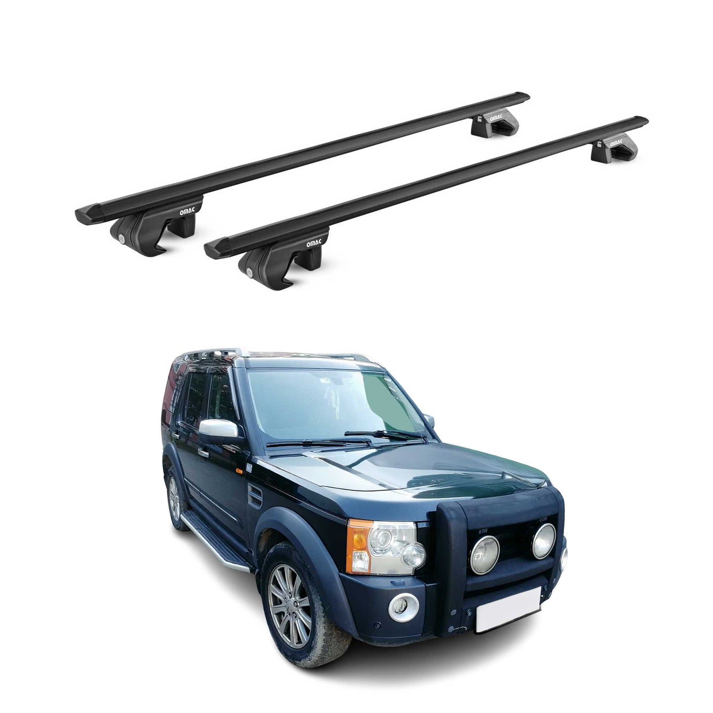 Dachträger für Land Rover Discovery III 2004-2009 5 tür 90kg Alu Schwarz 2x ABE