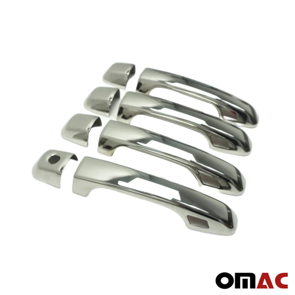 Ornamente mâner ușă, capace mâner ușă pentru Toyota Land Cruiser 2008-2020, oțel inoxidabil, 8x