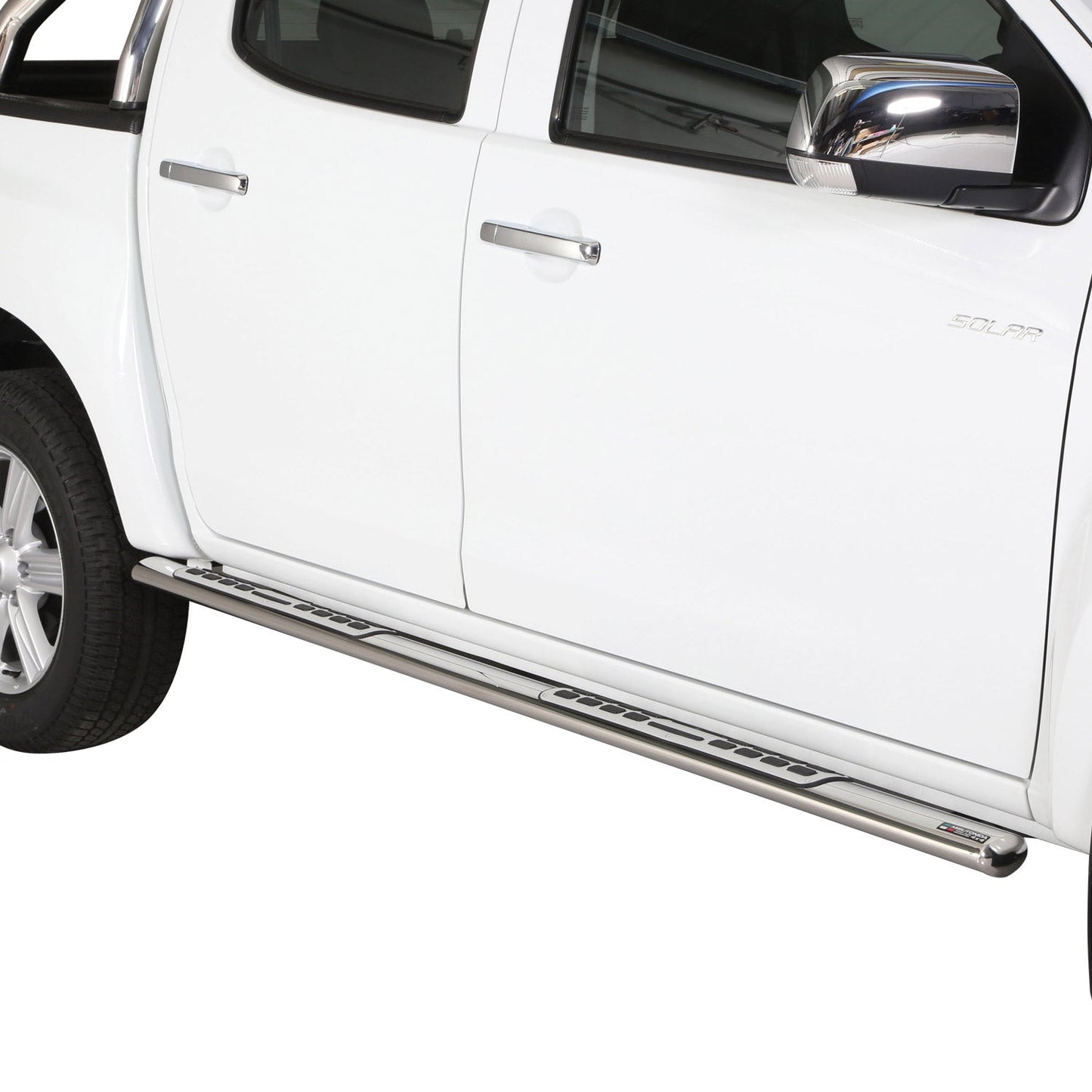 Stahl Seitenschweller Schwellerrohre für Isuzu D-Max Double Cab 2012-2019 Grau