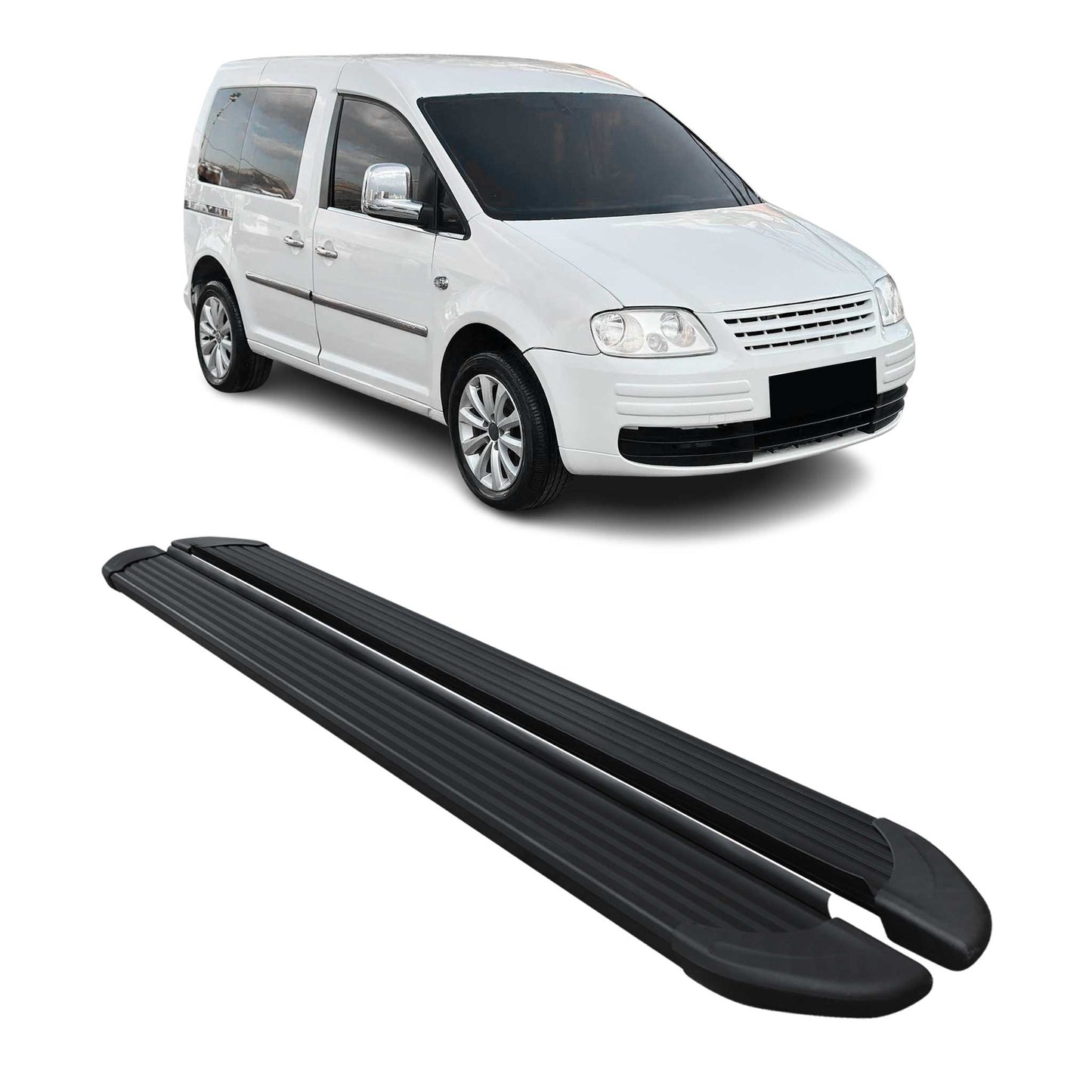 Seitenschweller Trittbretter Schweller für VW Caddy 2004-2020 L1 Kurzer Schwarz