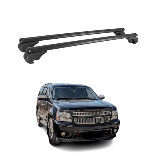 Dachträger für Chevrolet Tahoe 2000-2006 Gepäckträger Grundträger Alu Schwarz 2x