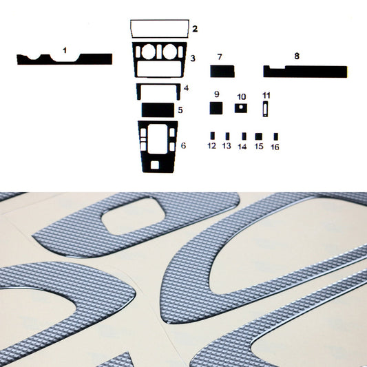 Innenraum Dekor Cockpit für Mercedes C-Klasse W202 1993-2000 Carbon Optik 16Tlg