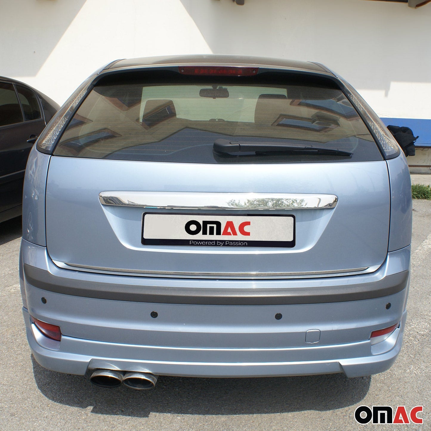 Bandă decorativă portbagaj, bandă decorativă spate pentru Ford Focus 2005-2008 hatchback 3/5 uși, oțel inoxidabil