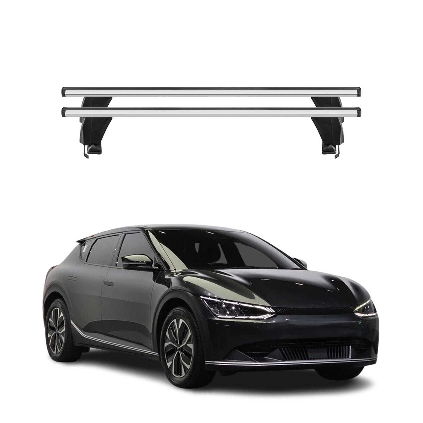 Menabo Dachträger Grundtäger für Kia EV6 2021-2025 50kg Aluminium Silber 2 tlg