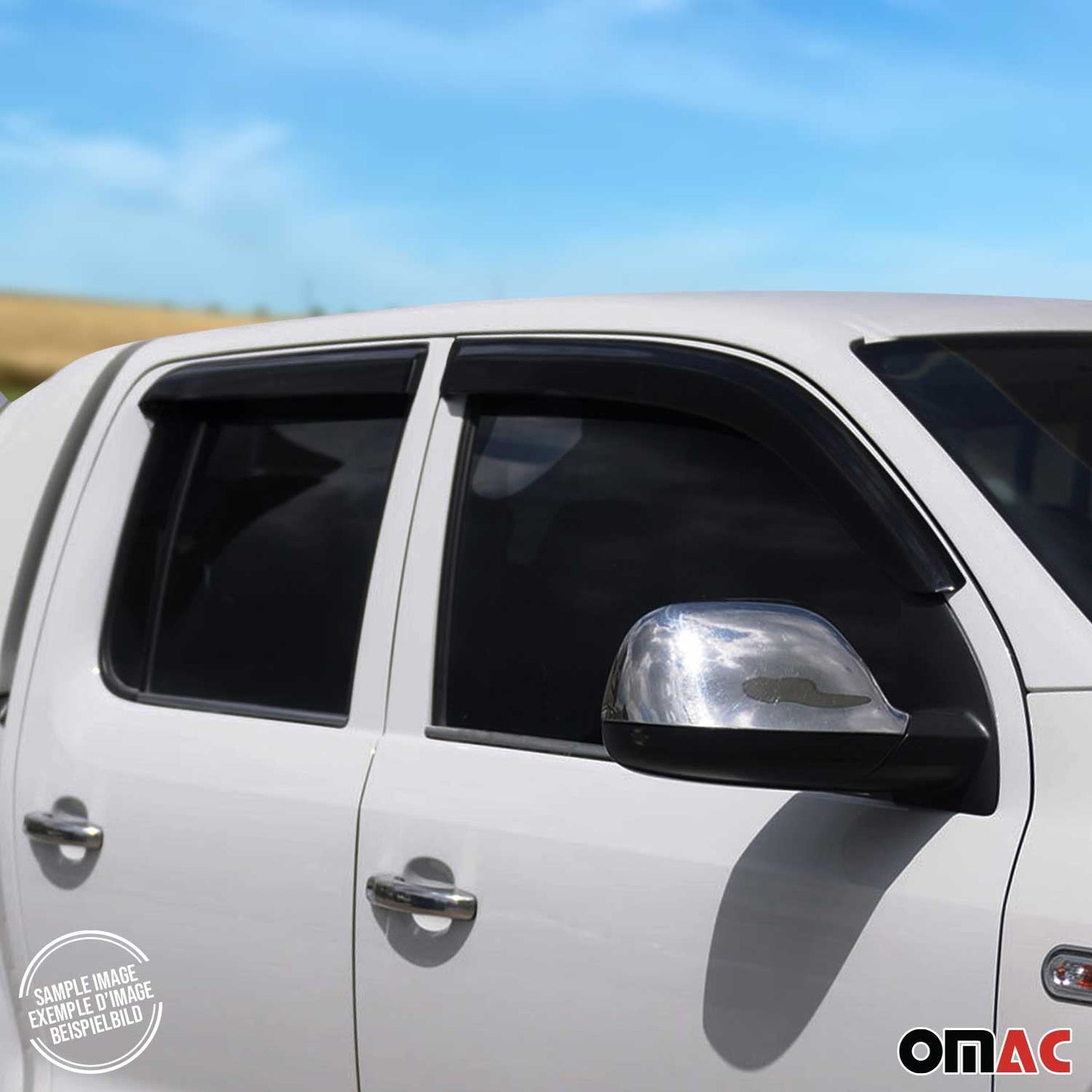 4x Deflectoare de vânt Deflectoare de ploaie pentru Isuzu D-Max 2019-2025 Acril Închis la culoare